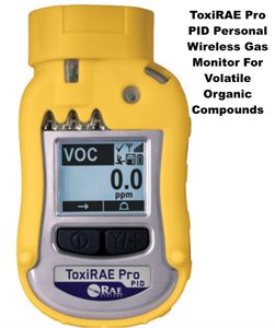 เครื่องตรวจจับก๊าซส่วนบุคคล RAE ToxiRAE Pro PID-PGM1800 แบบพกพาไร้สาย ตรวจจับก๊าซ VOC ชนิดเดียว - Product Image 4