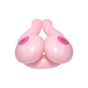 Décoration de fête de bachelorette, flotteur de piscine en forme de gros seins, jeux pour adultes, accessoires de plage, porte-gobelet gonflable en forme de gros seins - Product Image 2
