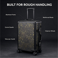 Valise en fibre de carbone forgée 16-30 pouces avec cadre en aluminium, couleur et finition personnalisées OEM ODM