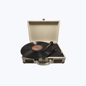 Retro 3-Gang BT tragbarer tragbarer Koffer-Plattenspieler mit eingebauten Lautsprechern für verbesserten Plattenspieler-<span class=keywords><strong>Audio</strong></span>-Sound - Product Image 5