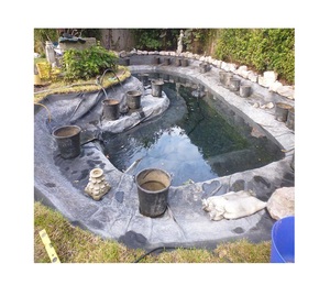 60mil koi pond bridge outdoor fountain keramik EPDM rubber plastic kio fish farming for fish kio ponds