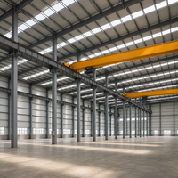 Bâtiment d'entrepôt en acier avec bureau en mezzanine, espace de stockage sur deux niveaux, structure en acier galvanisé