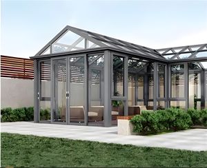 Véranda en aluminium 4 saisons autoportante avec verre feuilleté, extension de jardin polyvalente, véranda pour une utilisation toute l'année - Product Image 2