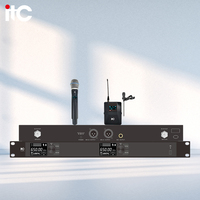 Microphone sans fil UHF portable à cravate avec réduction de bruit et connecteur XLR pour usage en conférence