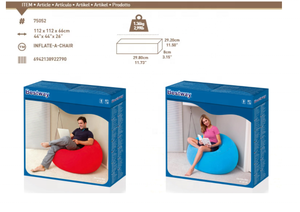 Bestway 75052 <strong>Inflatable</strong> <strong>Chair</strong> Foldable Flocking Bean Bag Portable Sofa Furniture - Product Image 6