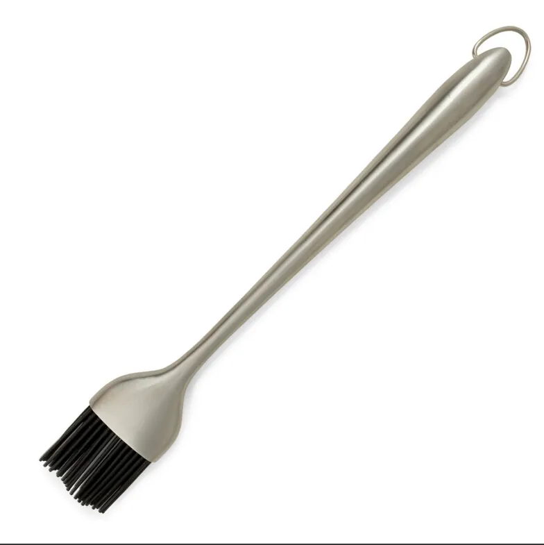 Basting Brush - Grilling BBQ Baking, Pastry, and Oil Stainless Steel Brush with Back up Silicone Brush