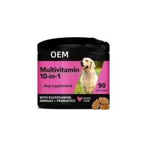 Oem Multivitamine Voor Honden 10-In-1 Zachte Kauwtjes Huisdier Gezondheidszorg Supplement Glucosamine Probiotica