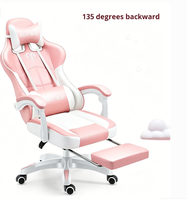 Chaise de jeu ergonomique en cuir à dossier haut, moderne, confortable, réglable en hauteur, inclinable et pivotante à 360 degrés
