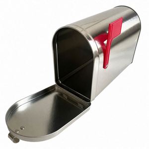 Boîte aux lettres miniature personnalisée avec logo, boîte cadeau en métal décorative DIY avec drapeau rouge pour événement promotionnel ou cadeau publicitaire - Product Image 3