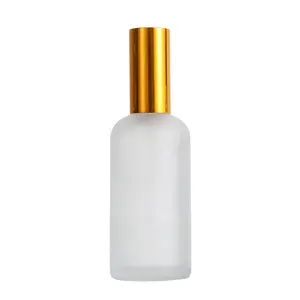 20ml skin care Boston round empty hair face oil round transparent clear frosted glass dropper bottles with dropper cap