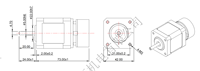Moteur pas à pas Nema17 42J1848-412-SC à faible coût, 0,48 N.m, avec frein, pour machine de fraisage CNC et tour