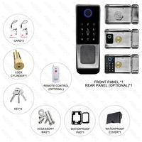 Serrure de Porte Électrique Numérique Tuya Étanche avec Empreinte Digitale, Déverrouillage à Distance TT Lock, Verrou Intelligent Tuya