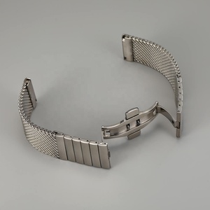 18mm 20mm 22mm <strong>24mm</strong> Stainless Steel Straight End Shark Mesh Extended <strong>Deployment</strong> <strong>Clasp</strong> Watch Strap Band Fit for SKX ROX Watches - Product Image 5