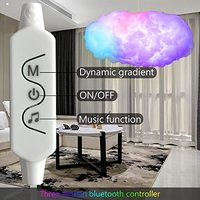 Lumière de plafond en forme de nuage LED multicolore changeante synchronisée avec la musique CSX, blanc chaud, télécommande, application, décoration intérieure, chambre à coucher, éclairage en forme de nuage