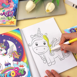 Livre de coloriage d'animaux de dessin animé pour enfants livre d'images de 60 feuilles avec papier offset de reliure parfaite et matériel en carton - Product Image 5