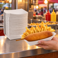Barquette alimentaire en papier kraft biodégradable avec logo personnalisé pour frites, poulet, hot-dogs et emballages de plats à emporter