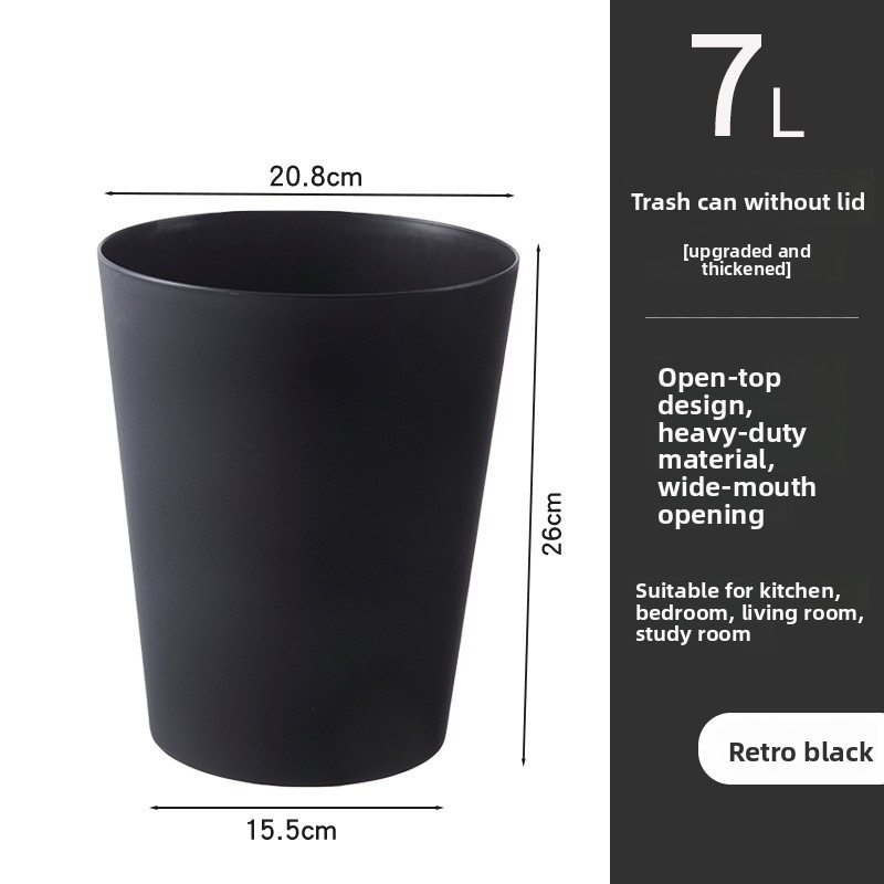 7L rétro noir (sans couvercle)