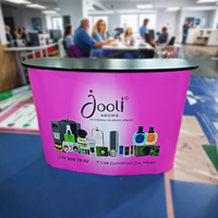 Comptoir portable de haute qualité pour salon professionnel, table de réception pliable en aluminium pour exposition intérieure et extérieure, facile à utiliser pour la promotion commerciale