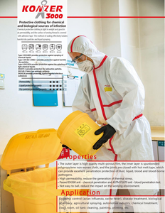 Vêtements de protection chimique Combinaisons à manches longues Combinaison <span class=keywords><strong>anti</strong></span>-rayonnement Combinaison de protection revendeur - Product Image 6