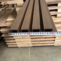Pemasangan Mudah, Tampilan Kayu Alami, Cladding Dinding WPC Berlapis untuk Bangunan Luar Ruangan