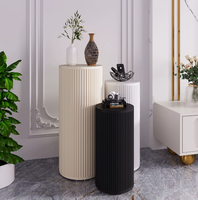 Support de présentation et support à fleurs circulaire moderne minimaliste en fer thermolaqué, style colonne romaine, pour salon et balcon