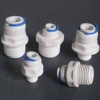 BSP Mannelijke 3/8" 1/4" 1/2" Schroefdraad Rechte Koppeling Slang Push-to-Quick Connector voor Waterzuiveraar Drinkfontein