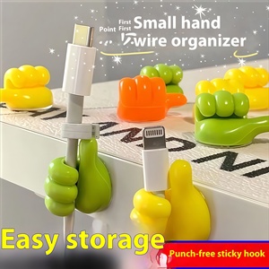 批发可爱多功能壁挂式粘性拇指钩收纳器收纳家用工具塑料笔架 - Product Image 3