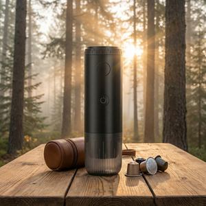 Nueva Cafetera Espresso Programable Recargable por USB, Portátil, para Exteriores/para Montar en el Coche, Cafetera de Cápsulas de Doble Filtro, para el Hogar - Product Image 1