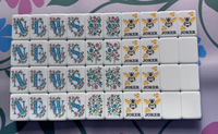 Juego de Mahjong Americano Azul Lago 2026, ¡Oferta Caliente! Diversión de Verano para 4 Jugadores, Fichas de Acrílico con Tapete Plegable, Set de Mahjong para el Tiempo Libre