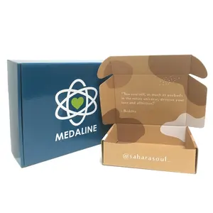Scatole personalizzate di fabbrica scatole di imballaggio in cartone ondulato per prodotti cosmetici per la pulizia del viso pacchetto commerciale vendita calda