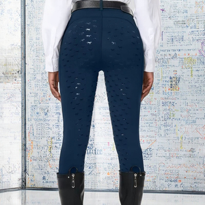 Pantalones de Equitación Modernos de Cintura Alta y Ajuste Delgado para Mujer, Asiento Completo de Silicona, Bolsillo, Tela de Poliéster y Elastano que Absorbe la Humedad - Product Image 3