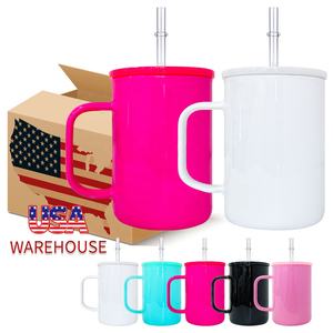 Adecuado para vinilo 17oz Sublimación <span class=keywords><strong>Taza</strong></span> de vidrio en blanco <span class=keywords><strong>Taza</strong></span> de café 17oz Sublimatable Macaron <span class=keywords><strong>Taza</strong></span> de vidrio con tapa de plástico - Product Image 5