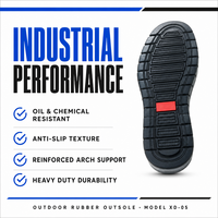 Semelle de chaussure en caoutchouc antidérapante robuste sur mesure pour usine, structure épaissie, semelle extérieure absorbant les chocs, chaussures décontractées pour hommes OEM ODM
