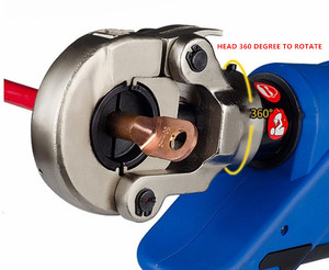 Pince à sertir hydraulique automatique portable alimentée par batterie, tête rotative à 330 degrés EZ-300/EZ-400/EZ-60H - Product Image 4