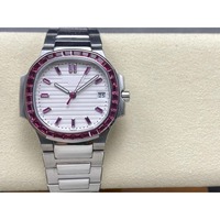 Montre étanche de qualité supérieure, 40 mm, acier, mouvement diamant, cadran blanc, 8,5 mm