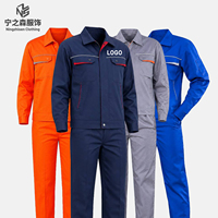 Combinaison de travail respirante en polyester et coton à manches longues, personnalisable avec logo, unisexe, pour la construction, applicable à la distribution