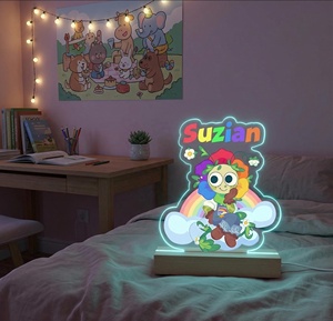 หลอดไฟ LED กลางคืนรูปตัวการ์ตูนอะนิเมะแบบปรับแต่งได้สำหรับเด็ก - Product Image 4