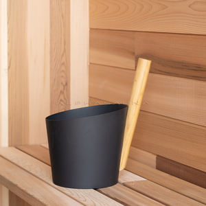 サウナ 用品 ブラック アルミ製 サウナ バケツ と ラドル セット - Product Image 5