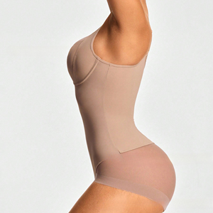 Women Thin Wireless Seamless Breathable High Waist Plus Size <strong>Shapewear</strong> <strong>Bodysuit</strong> with Tummy Control <strong>Strapless</strong> - Product Image 5