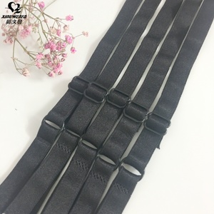 10mm phẳng không nhung trở lại chất lượng tốt mềm Nylon Áo ngực dây đeo màu đen chất lượng cao Nylon dây đeo áo ngực đàn hồi - Product Image 6