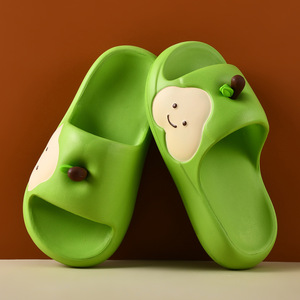Tongs d'été pour femmes à semelle épaisse antidérapante en EVA, motif poire, pantoufles d'intérieur, style une bride, taille adulte - Product Image 4