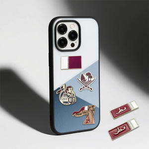 Insignias Magnéticas Personalizadas del Día Nacional de Qatar, Emblema con Logotipo, Bandera en Forma de Península, Adhesivo Esmaltado para Teléfono, Broche con Foto de Sheikh Emir - Product Image 4