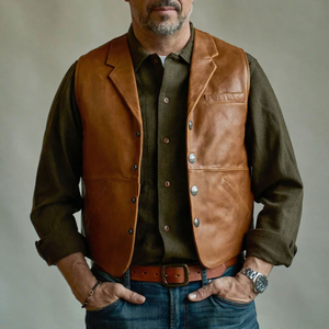Wholesale Latest Design Breathable <b>Men</b> <b>Leather</b> <b>Vest</b> Best Quality Top Selling Low MOQ <b>Men</b> <b>Leather</b> <b>Vest</b> For Online Sale - Product Image 2