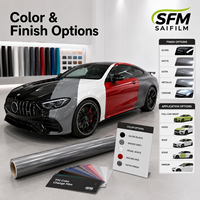 Film de protection de carrosserie (PPF) en TPU bleu métallisé satiné de haute qualité, 60"x50', facile à installer, auto-réparant, anti-jaunissement, anti-rayures, épaisseur 7,5 mil