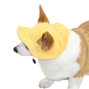 Chapéu de Pescador para Animais de Estimação com Logo Personalizado em Corduroy Xadrez, Acessórios para Cães ao Ar Livre para o Verão e Halloween - Product Image 4