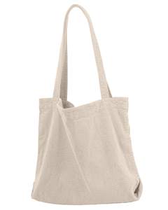 Canvas Shoulder Corduroy Tote <b>Bag</b> for Women Girl <b>Cord</b> Purse With Inner Pocket for Work - Product Image 1