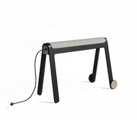 Banc de bureau moderne SpaceUnited avec ports d'alimentation et USB, sièges collaboratifs à structure en acier avec roulettes pour espaces communs