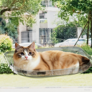 Hamaca de plástico duradero para ventana de gato, supersucción, ventana de PP, cama para gato, ventana montada en la pared, nido de hamaca para gato - Product Image 2