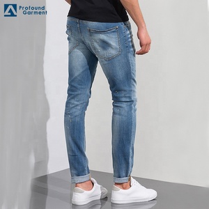 Profunda fábrica ligeramente rasgado estiramiento impresión <span class=keywords><strong>pantalones</strong></span> vaqueros personalizados Skinny hombres - Product Image 3
