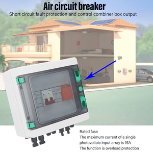 Boîtier de Combinaison PV DC1000V 1 Entrée 1 Sortie <span class=keywords><strong>avec</strong></span> Protection Contre les Surtensions IP65 Matériau PC+ABS Courant Nominale 32A pour Système de Panneaux Solaires - Product Image 5